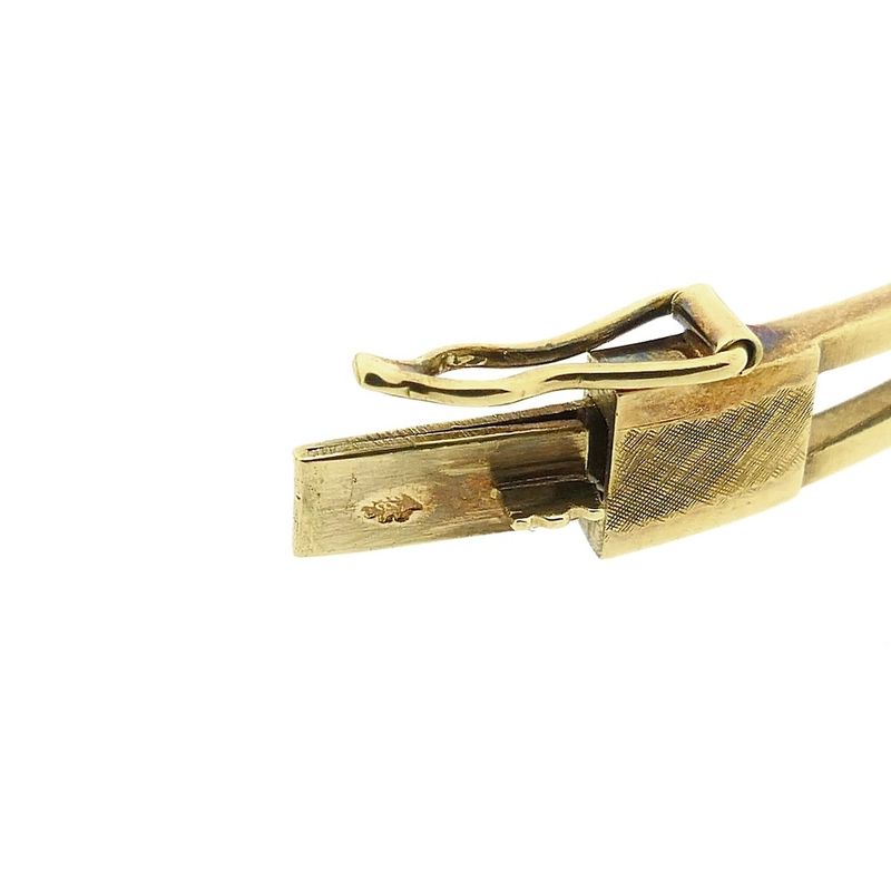 Image 8 of Vintage gold bangle with garnet; Size M