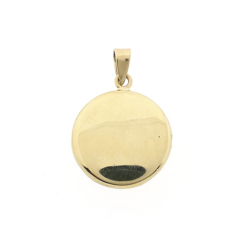 Afbeelding 3 van Vintage gouden medaillon hanger; Floraal design