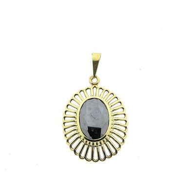 Gold pendant with hematite Image 1 of Gold pendant with hematite