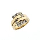 Image 1 of Rose gold ring with diamond buckle; 0.40 ct.