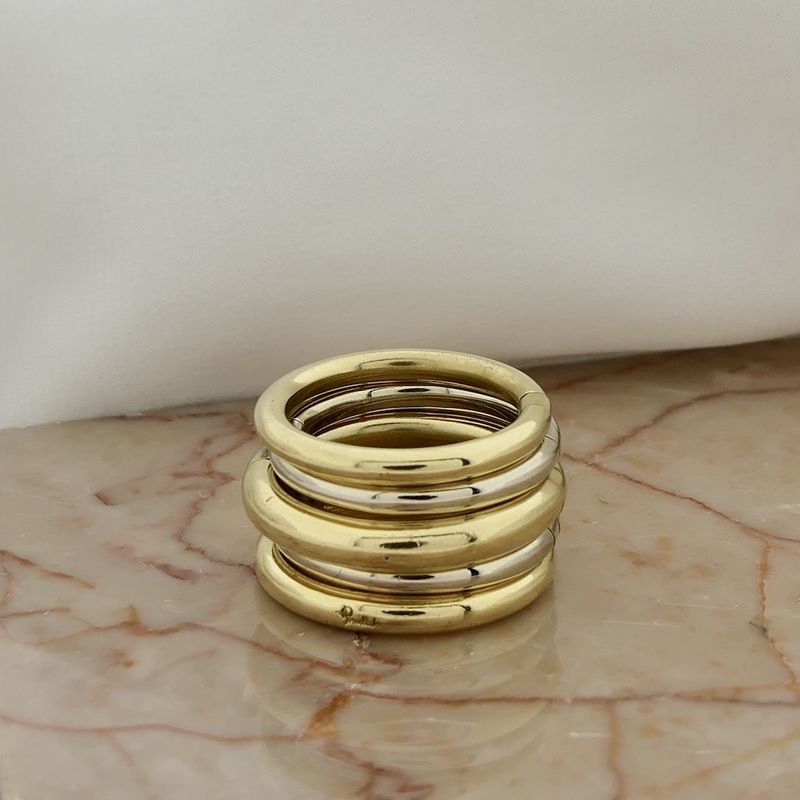Image 8 of Pomellato bicolor gold 'tubular' ring