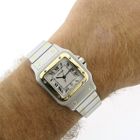 Image 7 of Cartier Santos Galbee; Gold/steel unisex watch