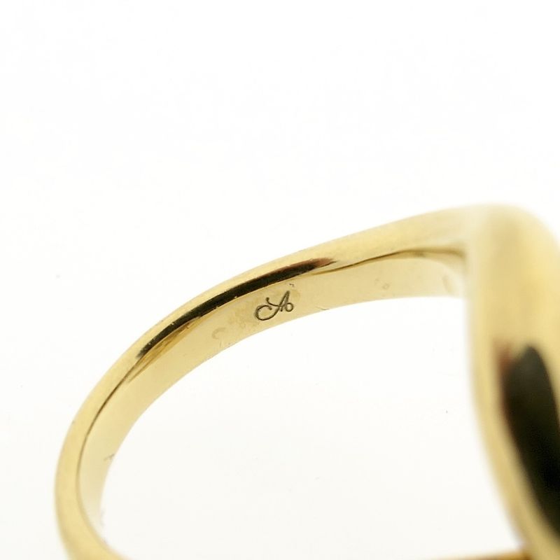 Image 6 of Gold ring with large cultured pearl