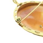 Image 9 of Gold brooch/pendant with cameo and diamond