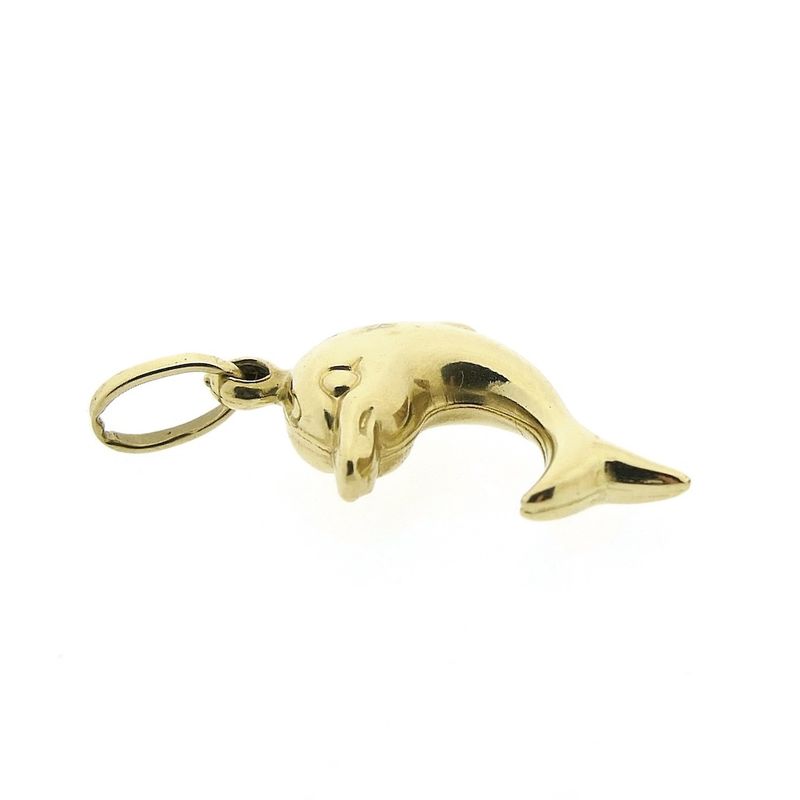 Image 3 of Golden dolphin pendant