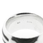 Image 5 of Wide silver ring with black enamel