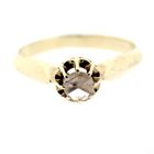 Image 5 of Vintage gold solitaire ring with 0.12 ct diamond.