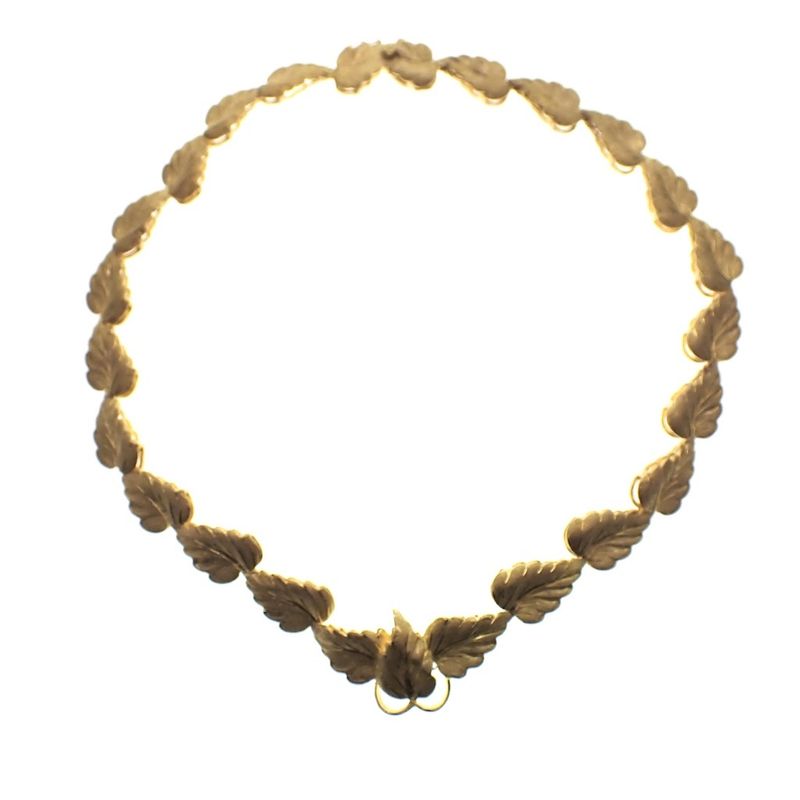 Image 7 of Exclusive; 18-karat vintage gold necklace; Leaf | 45 cm