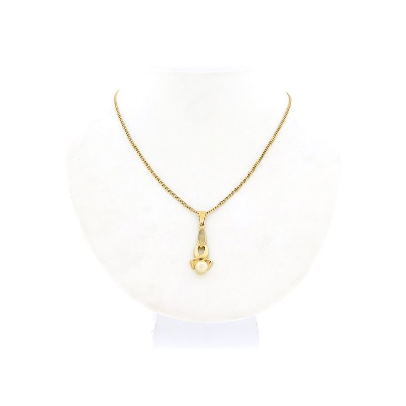 Image 7 of Vintage gold pendant with pearl