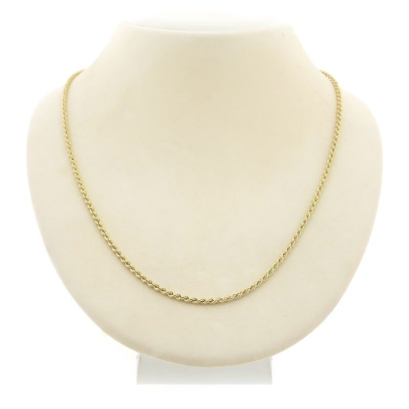 Image 8 of Gold long twisted link chain