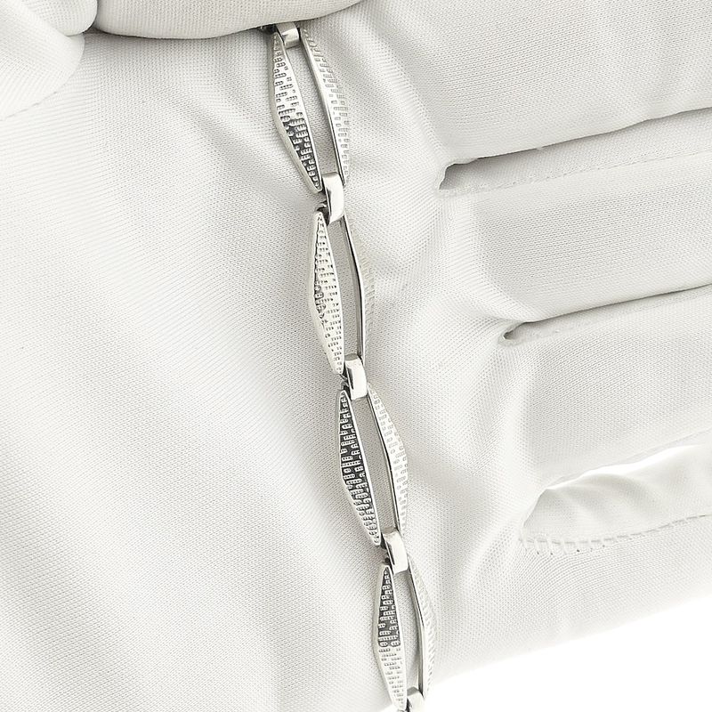 Image 9 of Silver link bracelet with fantasy pattern | 19.5 cm