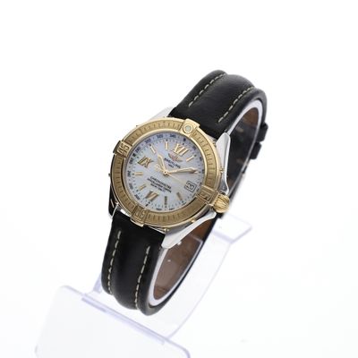 Image 2 of Breitling B-Class / Cockpit D67365; 18k gold/steel women's watch with mother-of-pearl dial