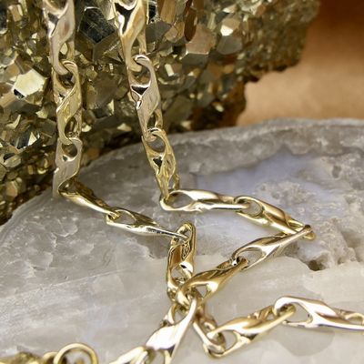 Two-tone gold infinity link chain Image 2 of Two-tone gold infinity link chain