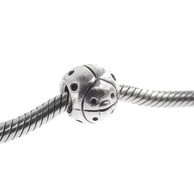 Image 2 of Pandora charm; Silver; Ladybug