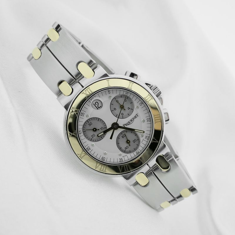 Image 11 of Pequignet Moorea; Gold/steel men's watch with chronograph