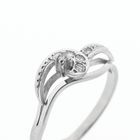Image 2 of White gold ring with diamonds; 0.07 ct.