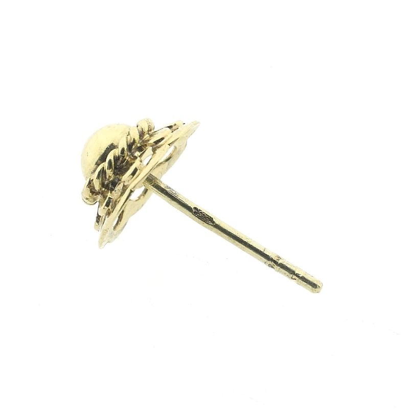 Image 7 of Gold floral stud earrings | Vintage