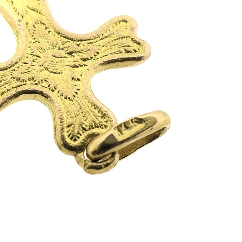 Image 8 of Antique gold pendant of a cross with corpus