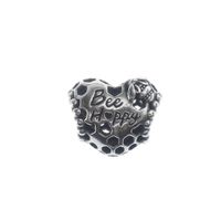 Pandora Moments charm; Silver; Bee Happy