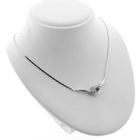 Image 8 of White gold necklace with diamond and sapphire | 0.10 ct.