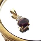 Image 2 of Gold pendant with zirconia and tourmaline