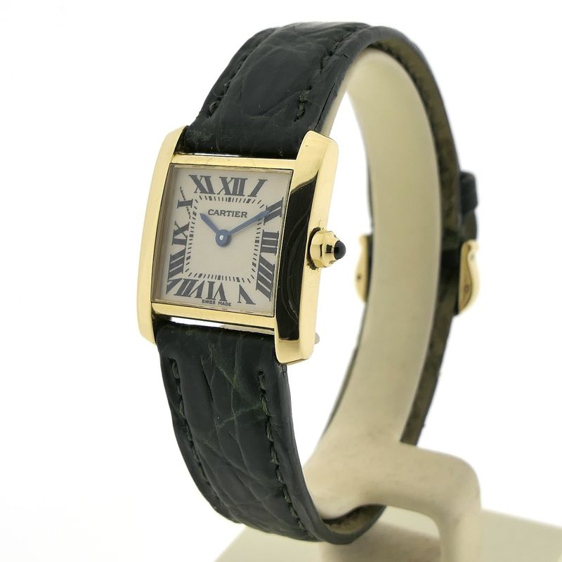 Image 2 of Cartier Tank Française 1820; 18k gold ladies' watch