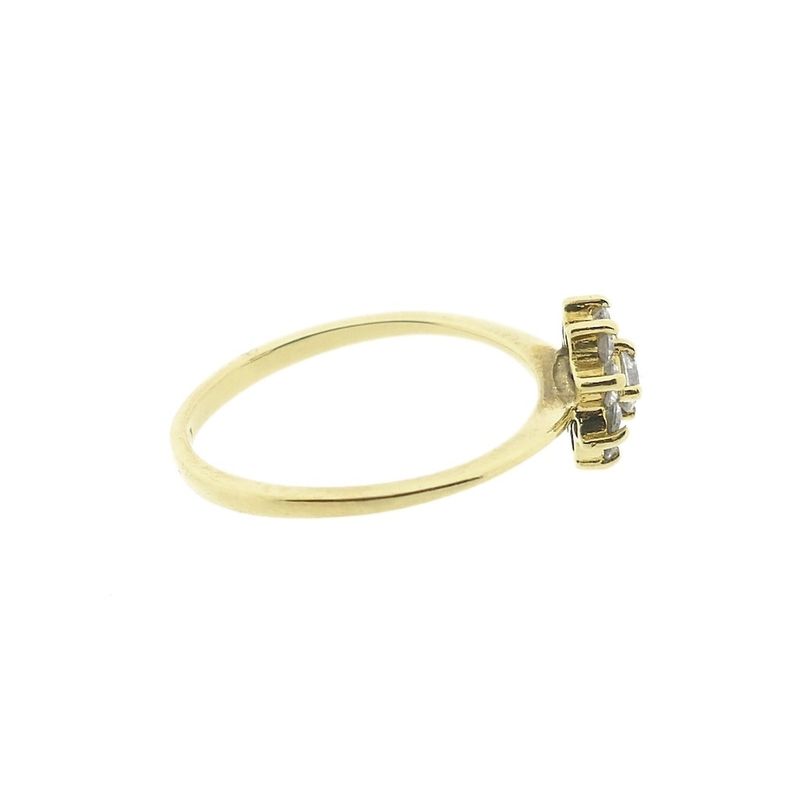 Image 5 of Gold subtle entourage ring with zirconia