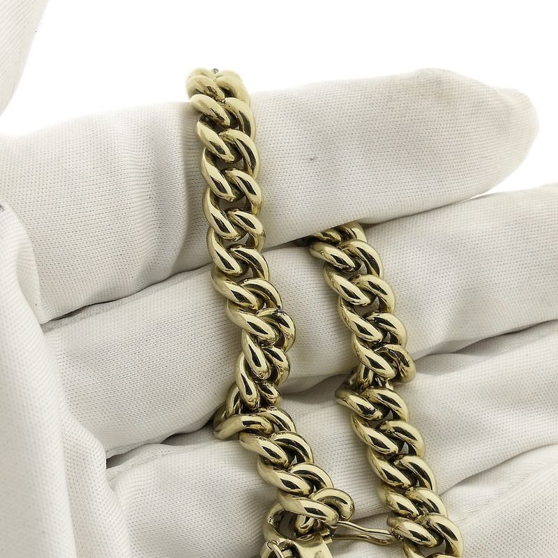 Image 5 of Solid gold gourmet link bracelet