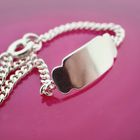 Image 2 of Silver link bracelet with engraving; Children | 11-13 cm