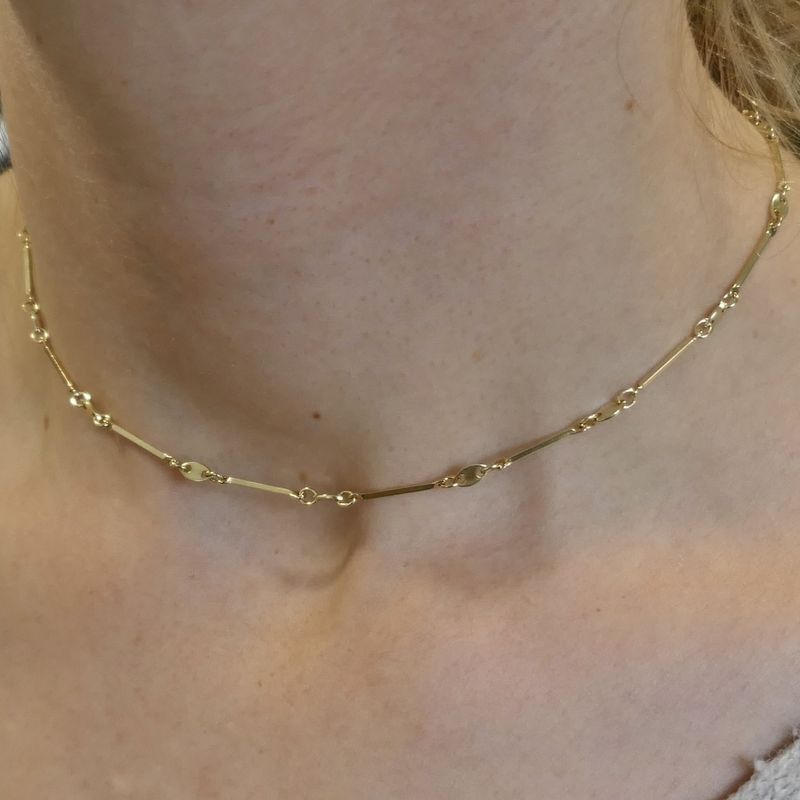 Image 9 of Gold chain with bars | 36.5 cm