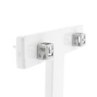 Image 7 of White gold stud earrings; Gucci