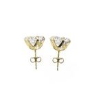 Image 5 of Gold stud earrings with zirconia
