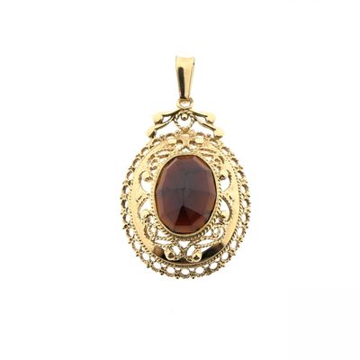 Vintage gold pendant with garnet Image 1 of Vintage gold pendant with garnet