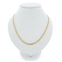 Gold flat gourmet link chain