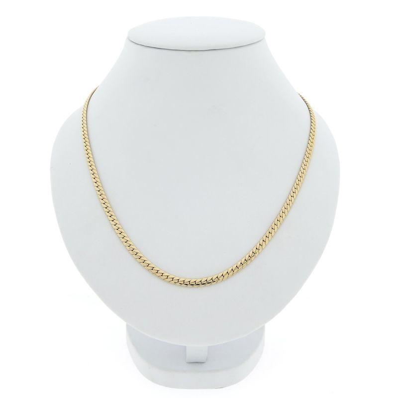 Image 1 of Gold flat gourmet link chain
