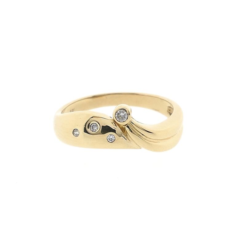 Image 2 of Gold subtle ring with zirconia