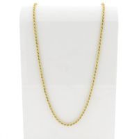 Long gold twisted link chain