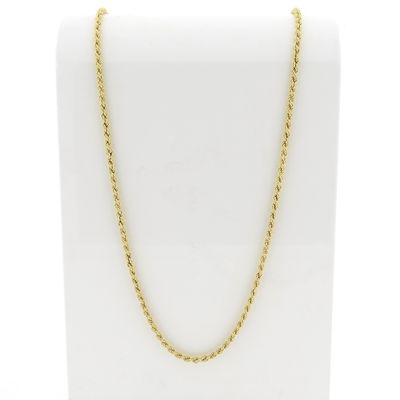 Image 1 of Long gold twisted link chain