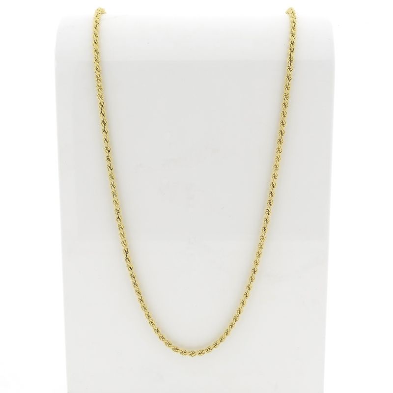 Image 1 of Long gold twisted link chain
