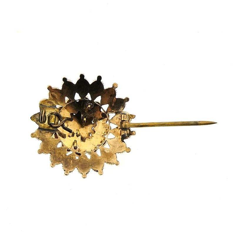 Image 4 of Gold brooch with garnet | Vintage