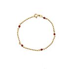 Image 1 of 18 ct. Gold bracelet with red coral | 16.5 cm