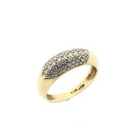 Gold Pavé Ring with Zirconia