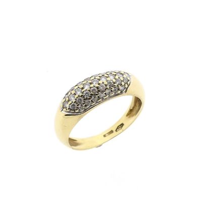 Image 1 of Gold Pavé Ring with Zirconia