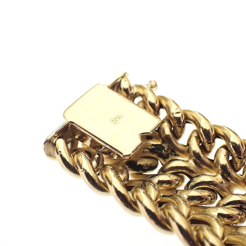 Image 9 of Gold French gourmet link bracelet