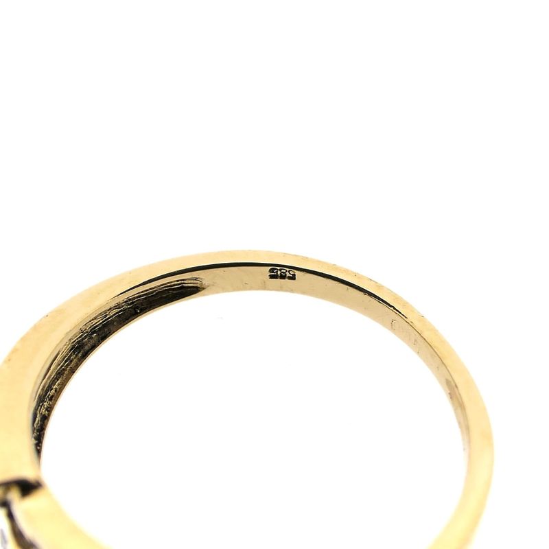 Image 7 of Gold ring with diamond; 0.005 ct.
