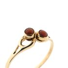Image 5 of Gold ring with blood coral