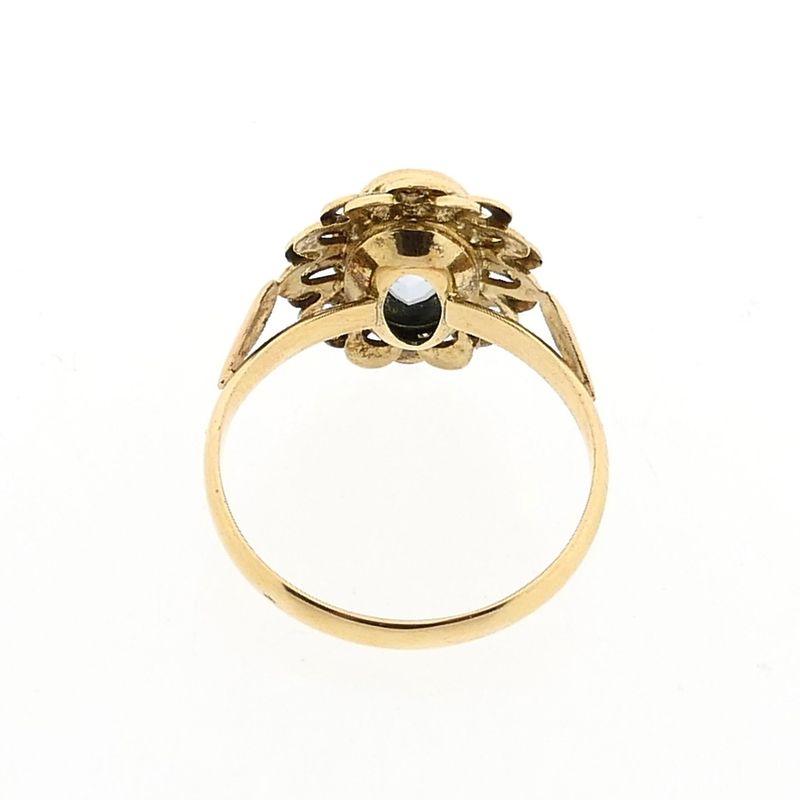Afbeelding 7 van Gouden ring met aquamarijn