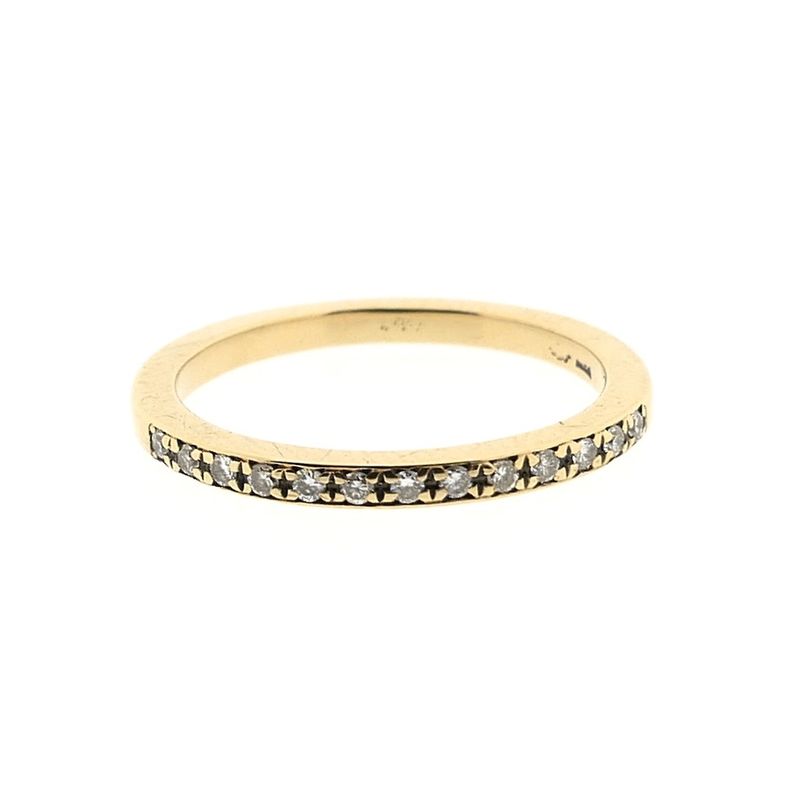 Image 3 of Gold ring with diamonds; 0.13 ct.