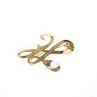 Image 3 of Gold letter brooch; letter H | Vintage