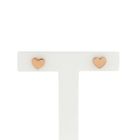 Image 1 of Rose gold plated silver stud earrings with hearts